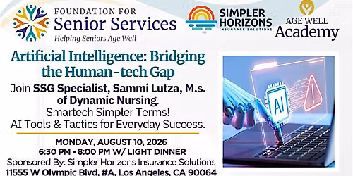 FREE: Light Dinner & "Artificial Intelligence: Bridging the Human-Tech Gap"