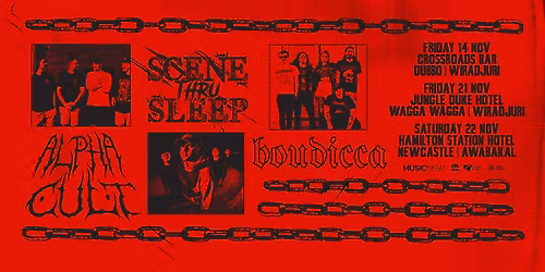 Crossroads Bar Metal Show 14 Nov 2025 - Boudicca, Alpha Cult, Scene Thru Sleep