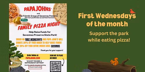 Pizza & Park Partnership Day- 1st Wednesday's of the Month