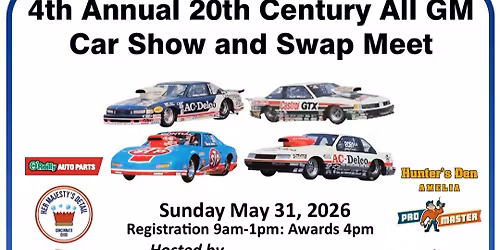 4th Annual 20th Century All GM Car Show & Swap Meet
