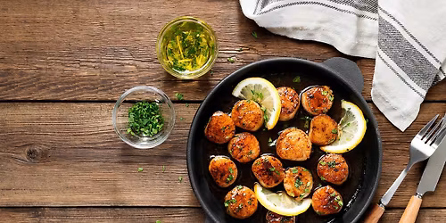 Searing Class: Scallops, Chicken Thighs, Pineapple