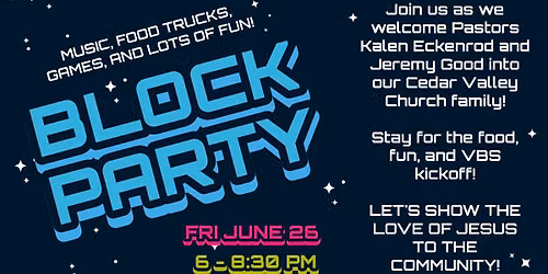 Cedar Valley Church Block Party