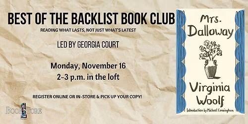 Best of the Backlist Book Club: "Mrs. Dalloway" by Virginia Woolf