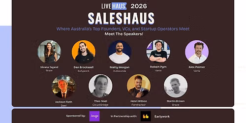 SalesHaus Sydney \u00b7 Sept 2026: Where Revenue Teams Lead, Learn & Connect