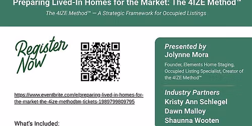 Preparing Lived-In Homes For the Market: The 4IZE Method(TM)