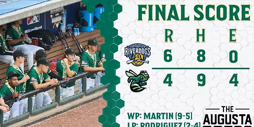 Charleston RiverDogs at Augusta GreenJackets