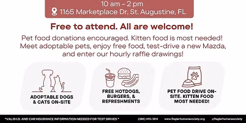 Joyride Event by Mazda of St. Augustine in Support of Flagler Humane Society!