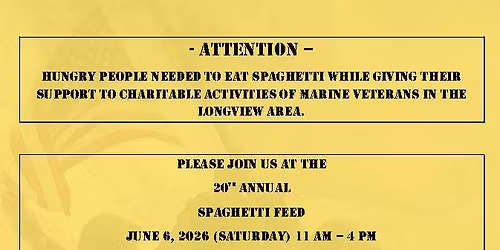 20th Annual Spaghetti Feed