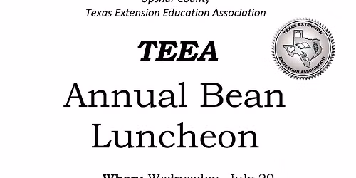 Upshur TEEA Annual Bean Luncheon Fundraiser