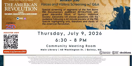 AmRev250: Voices and Visions Screening w\/Q&A