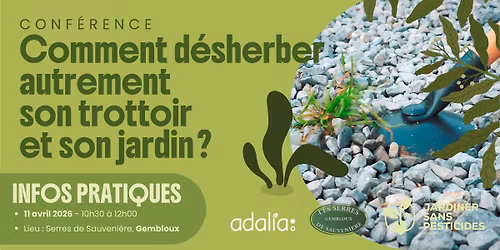 Comment d\u00e9sherber autrement son trottoir et son jardin ? (conf\u00e9rence)