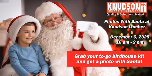 Pictures with Santa at Knudson Lumber