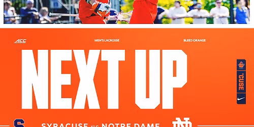 Men's Lacrosse Championship Weekend Gamewatch! SU vs. ND