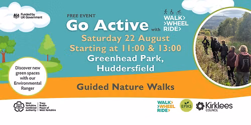 FREE Guided Nature Walk at Go Active Greenhead Park Huddersfield