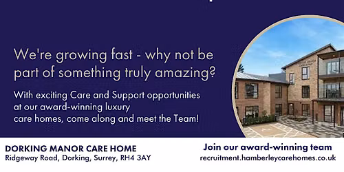 Recruitment Open Day - Dorking Manor Care Home - Wednesday 24th June 2026