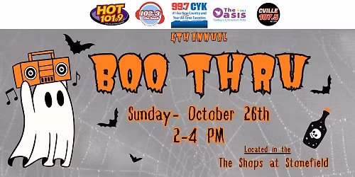Boo Thru- Sunday October 26th from 2-4pm
