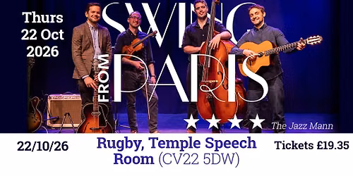 Swing from Paris at Temple Speech Room, Rugby | 22 October