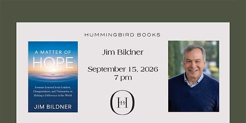 An Evening of Conversation with Jim Bildner