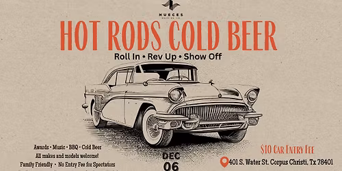 Hot Rods Cold Beer at Nueces Brewing and Barbecuing 