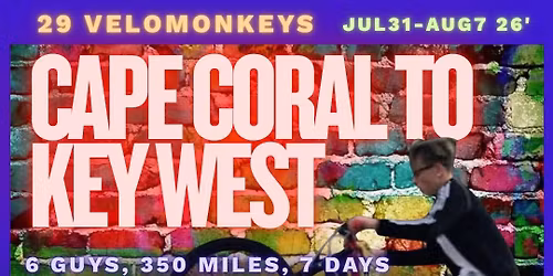 29 Velo Monkeys Cape Coral to Key West for Ft Myers Childrens Center