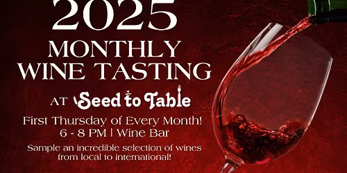 Complimentary Wine Tasting 2025