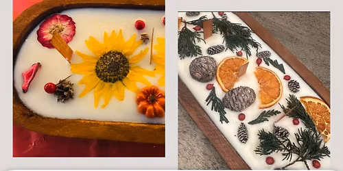 Candle Making Soy Wax Dough Bowl candles! Fall, Christmas or Pressed Flowers!