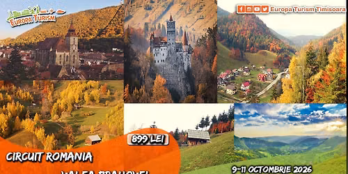 \ud83c\uddf7\ud83c\uddf4\ud83d\ude8cCircuit Valea Prahovei \u2022 3 zile (09-11.10.2026) \u2022 899lei\/loc