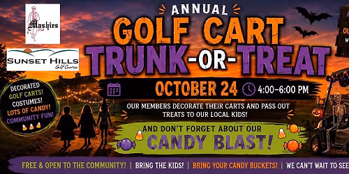Sunset-Mashies Pub\u2019s Annual Golf Cart Trunk or Treat