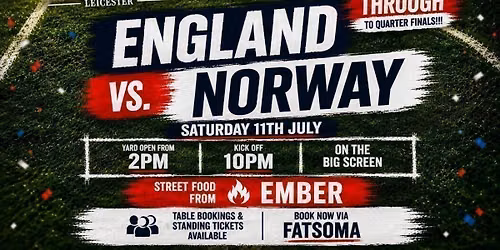 England vs Norway \u2013 World Cup Fan Zone | Huge Screen, DJ, Brassband