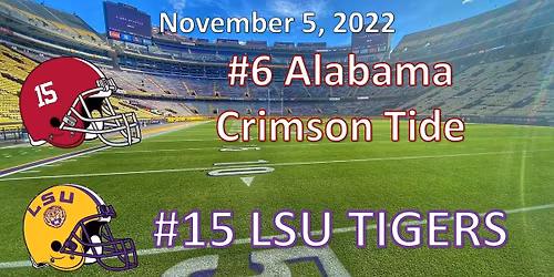 LSU Tigers vs. Alabama Crimson Tide