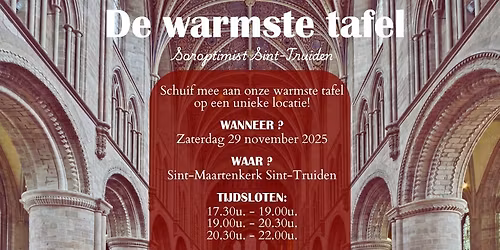 De Warmste Tafel in de Sint-Maartenkerk Sint-Truiden.