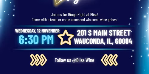 Bingo Night at Bliss!