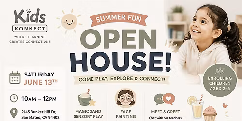 Summer Open House at Kids Konnect - Bunker Hill!