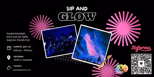 Blacklight Paint and Sip Party at Reforma