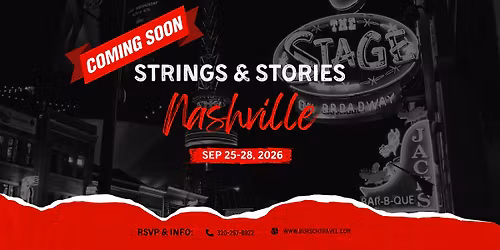 Save the Date! Nashville Group Tour: Strings & Stories