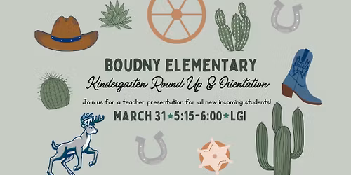 Boudny Elementary Kindergarten Round Up