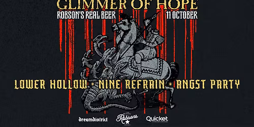 Lower Hollow / Nine Refrain / Angst Party LIVE at Robson's Real Beer