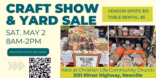Craft Show and Yard Sale- only contact Karen Valek