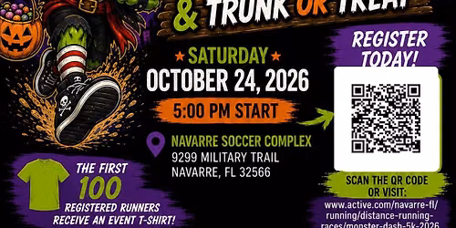 Monster Dash 5K\/Mini Monster Dash 1K and Trunk or Treat