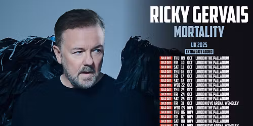 Ricky Gervais at OVO Arena Wembley