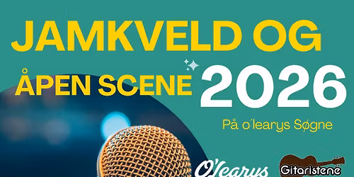 Jamkveld og \u00e5pen scene p\u00e5 O\u2019learys + Gitaristene