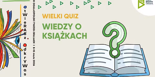 Wielki Quiz Wiedzy o Ksi\u0105\u017ckach | Tydzie\u0144 Bibliotek