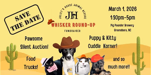 Whisker Round-Up Fundraiser for Juliet's House 2026