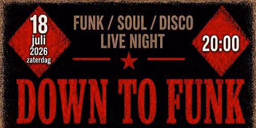 Funky night with live band DOWN TO FUNK