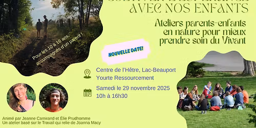 DATE MODIFI\u00c9E\/ Cultiver l'esp\u00e9rance avec nos enfants - Atelier parents-enfants