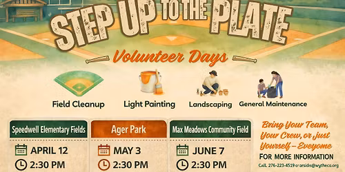 Step Up to the Plate Volunteer Days - Ager Park