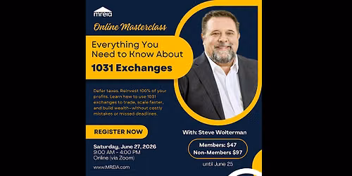 Online Masterclass: Everything You Need to Know About 1031 Exchanges