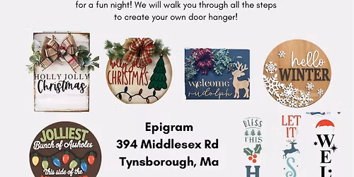 Christmas sign workshop at Epigram