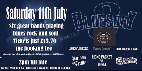 Blues Day 3 One Dayer at Whittles Oldham