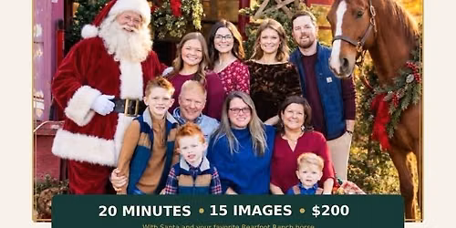 Santa Mini Photos at Bearfoot Ranch Horse Rescue - Ryan Davis Photography - portion is donated back!